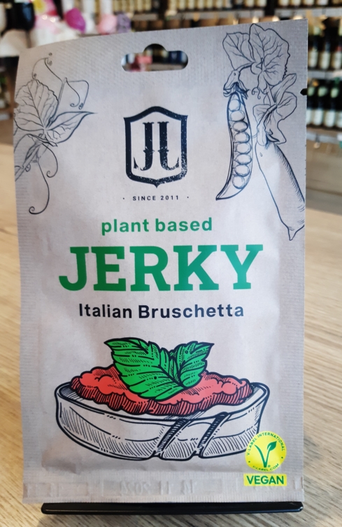 Vegan jerky Italian bruschetta